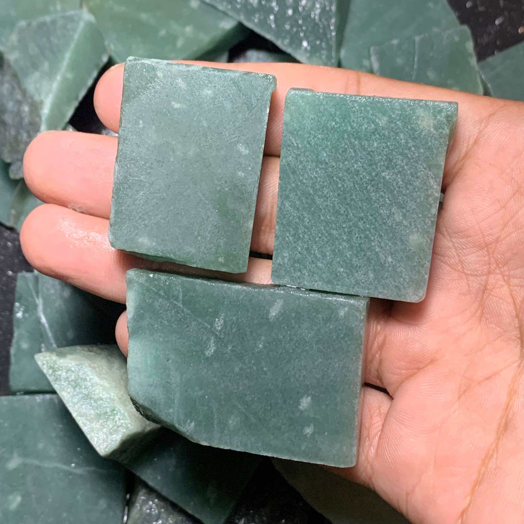 Batu Green Aventurine Super / Bahan Aventurine Green High Quality. 