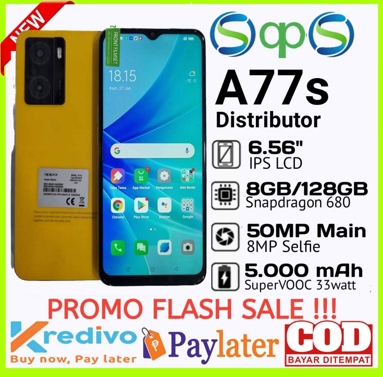HP a77s RAM 8 + 128 + A54 Ram 6 + 128 new. full screen 6,5 inch Harga 1,895,000 rupiah*Gratis Ongkir