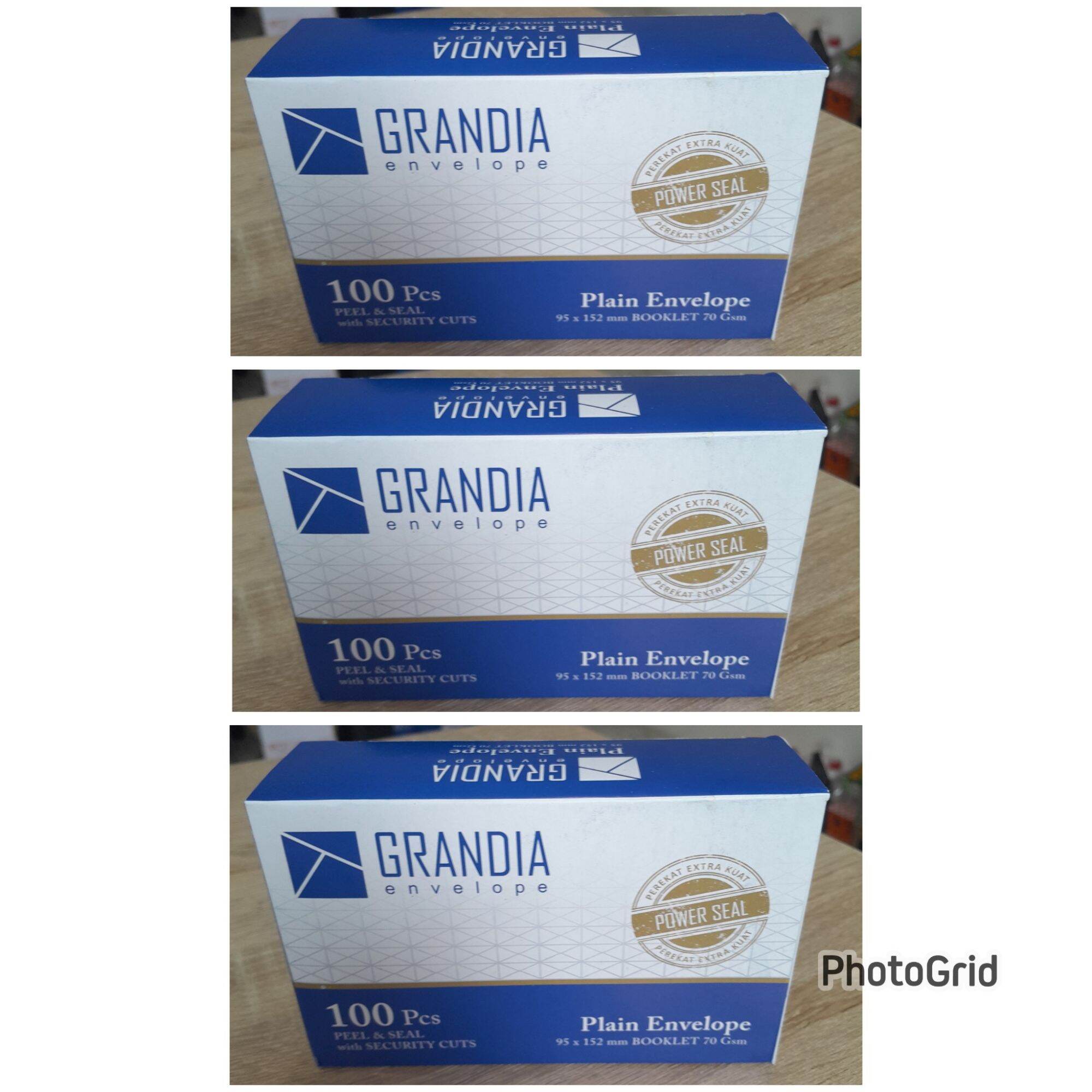 3 Pak Paket Amplop Surat Grandia /Pak Isi 100 Amplop Murah Berkualitas
