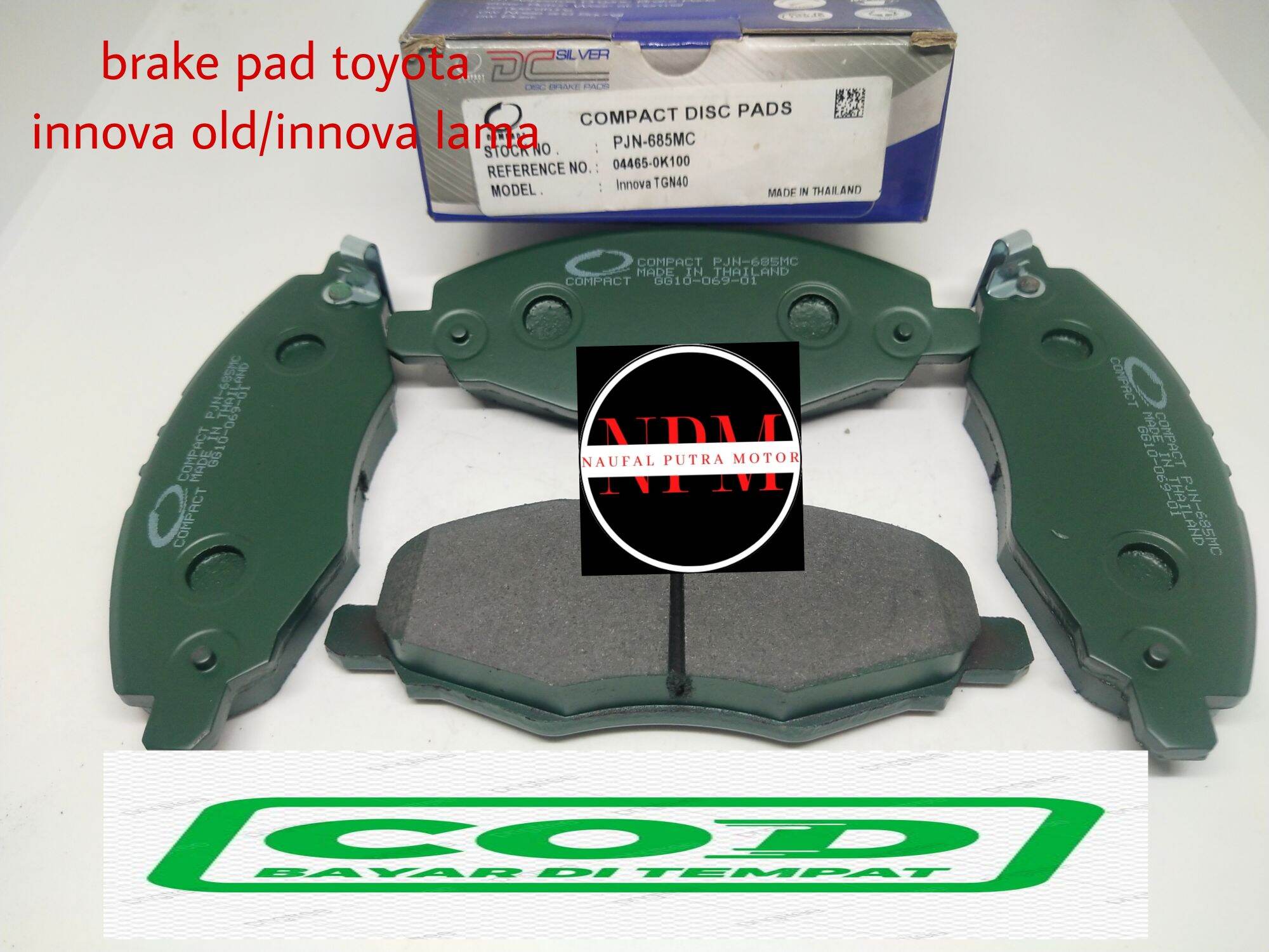 BRAKE PAD KAMPAS REM DEPAN INNOVA OLD THAILAND Harga 260,000 rupiah*Gratis Ongkir