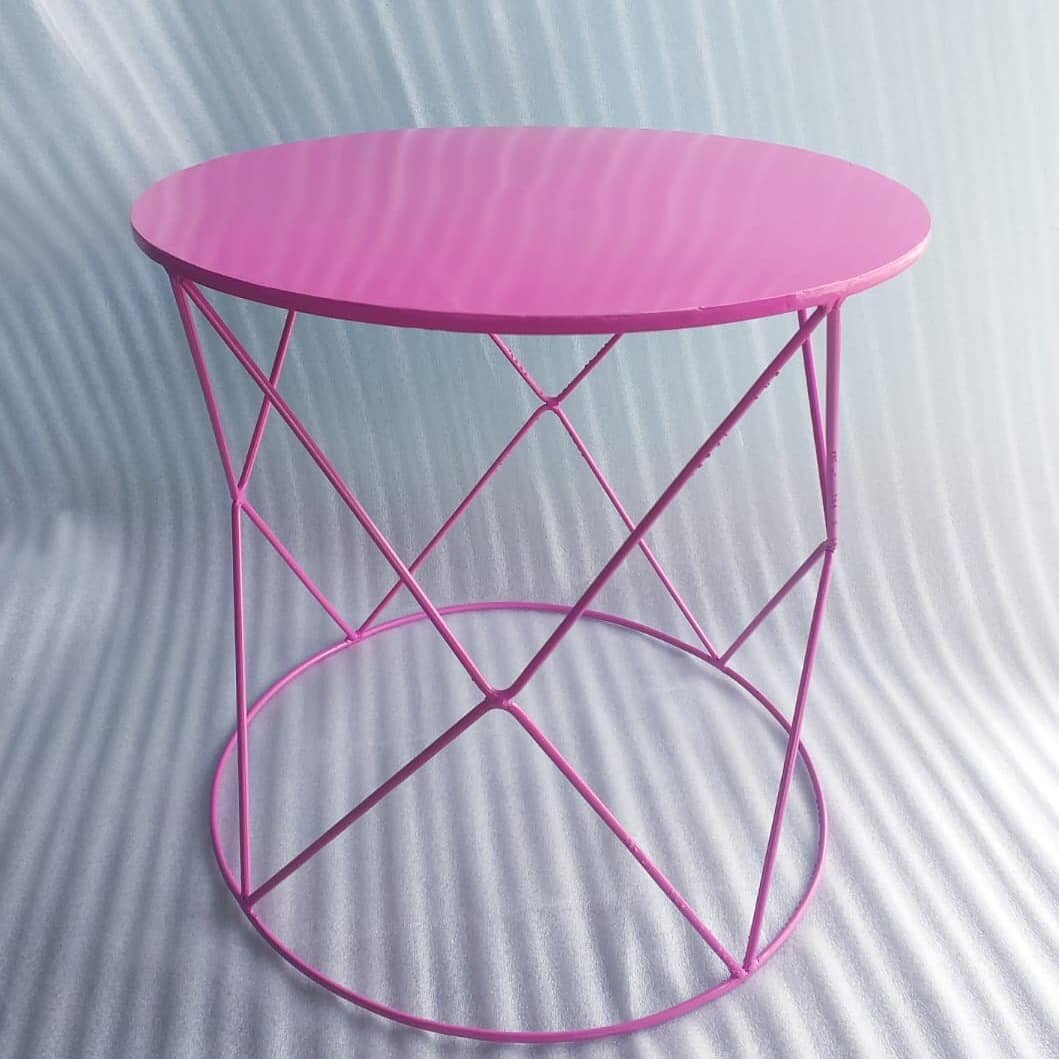 Meja bulat besi | meja besi minimalis | meja tamu minimalis | meja