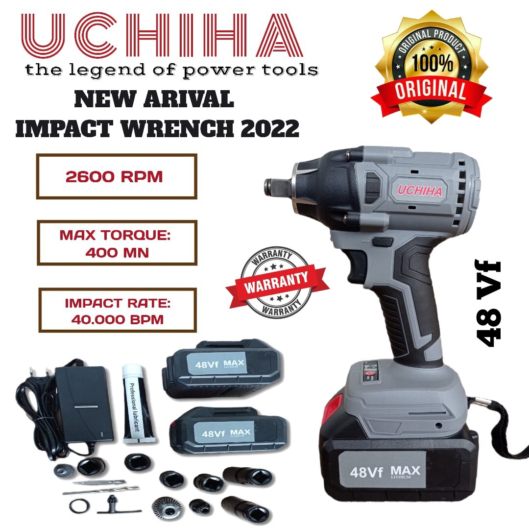 Impact Wrench Cordless type 48Vf double baterai UCHIHA japan New