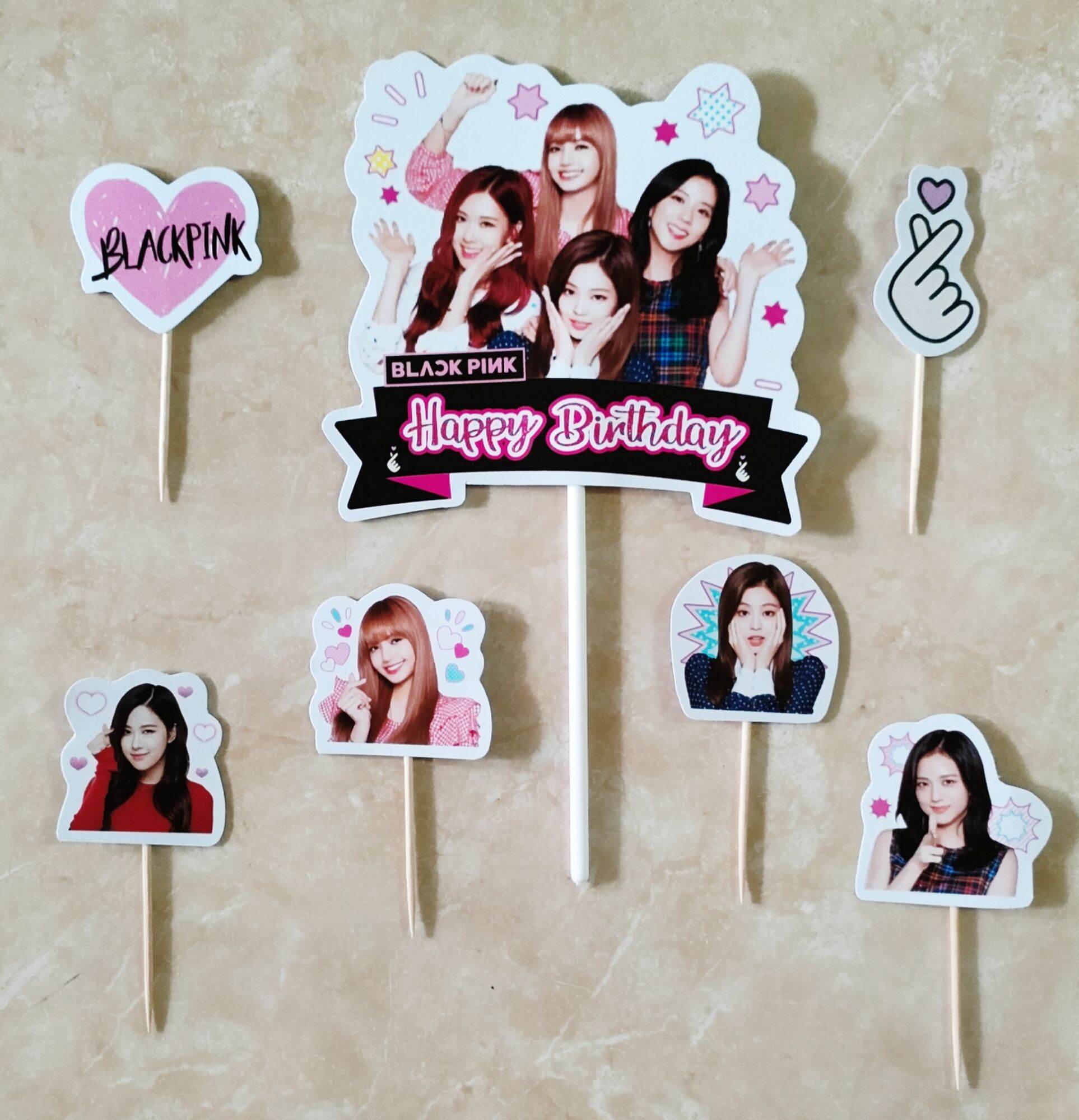 topper toper hiasan tusukan kue cake nasi tumpeng ulang tahun happy