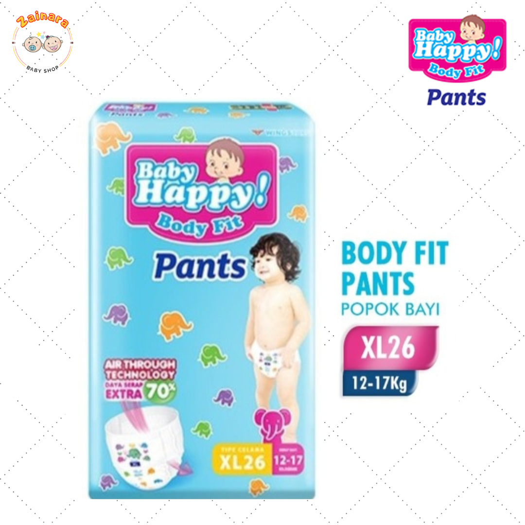 Baby Happy Popok Bayi Body Fit Pants XL 26 Lazada Indonesia