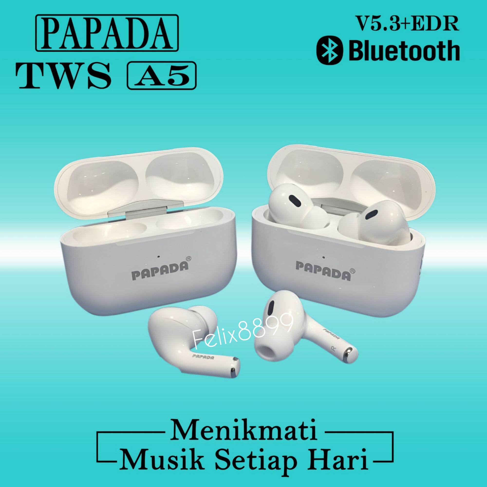 PAPADA TWS A5 TRUE WIRELESS Headset Earphone Airbuds Earbuds