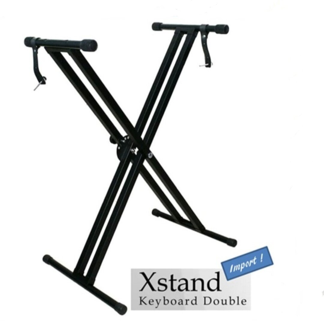 Stand Keyboard Double Silang Import / Dudukan Keyboard / Standing