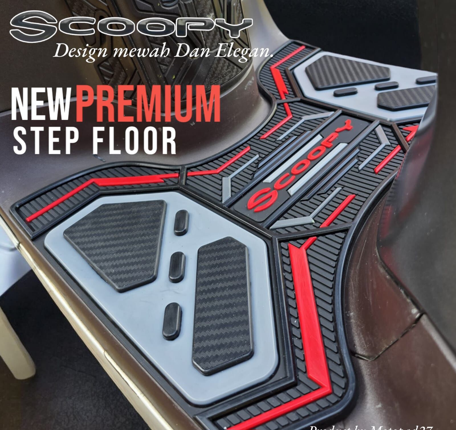 Motopad27 Honda New Scoopy Motorcycle Carpet 2018 - 2025 Rubber Material Harga 55,000 rupiah*Gratis Ongkir