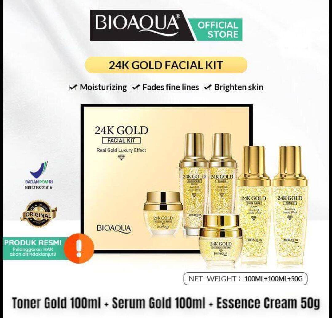 BIOAQUA FACIALWASH GOLD 24K pembersih wajah bioaqua Lazada Indonesia