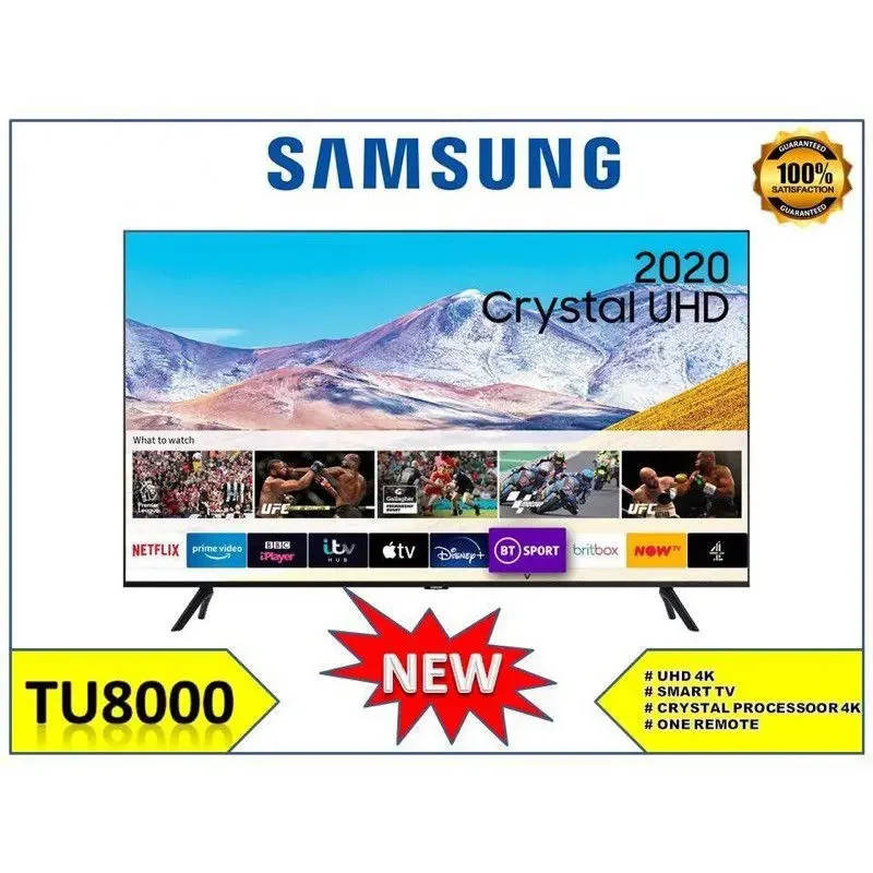 SAMSUNG SMART LED TV 43 INCH CRYSTAL UHD 4K- 43TU8000