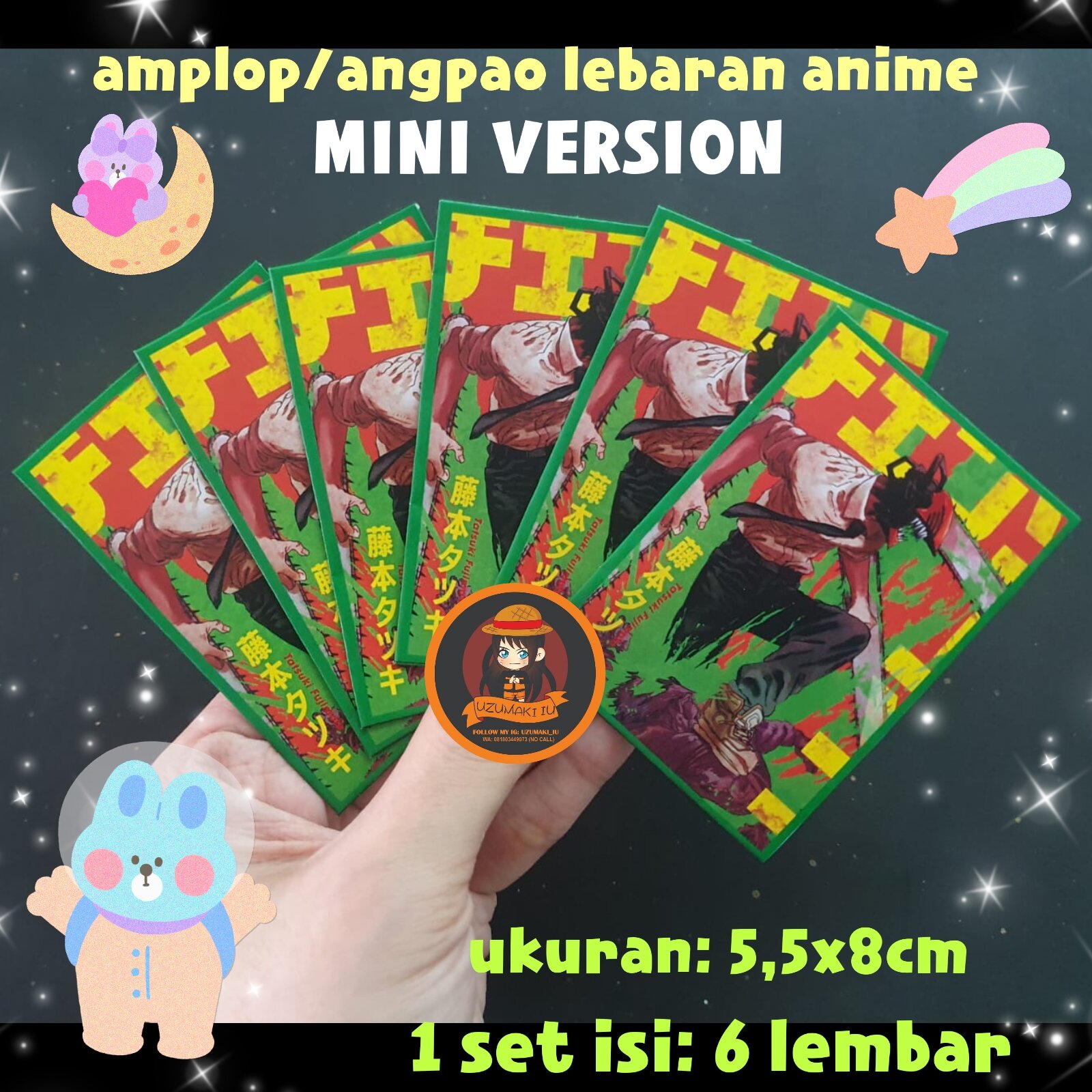 mini amplop /angpao anime chainsaw man | Lazada Indonesia