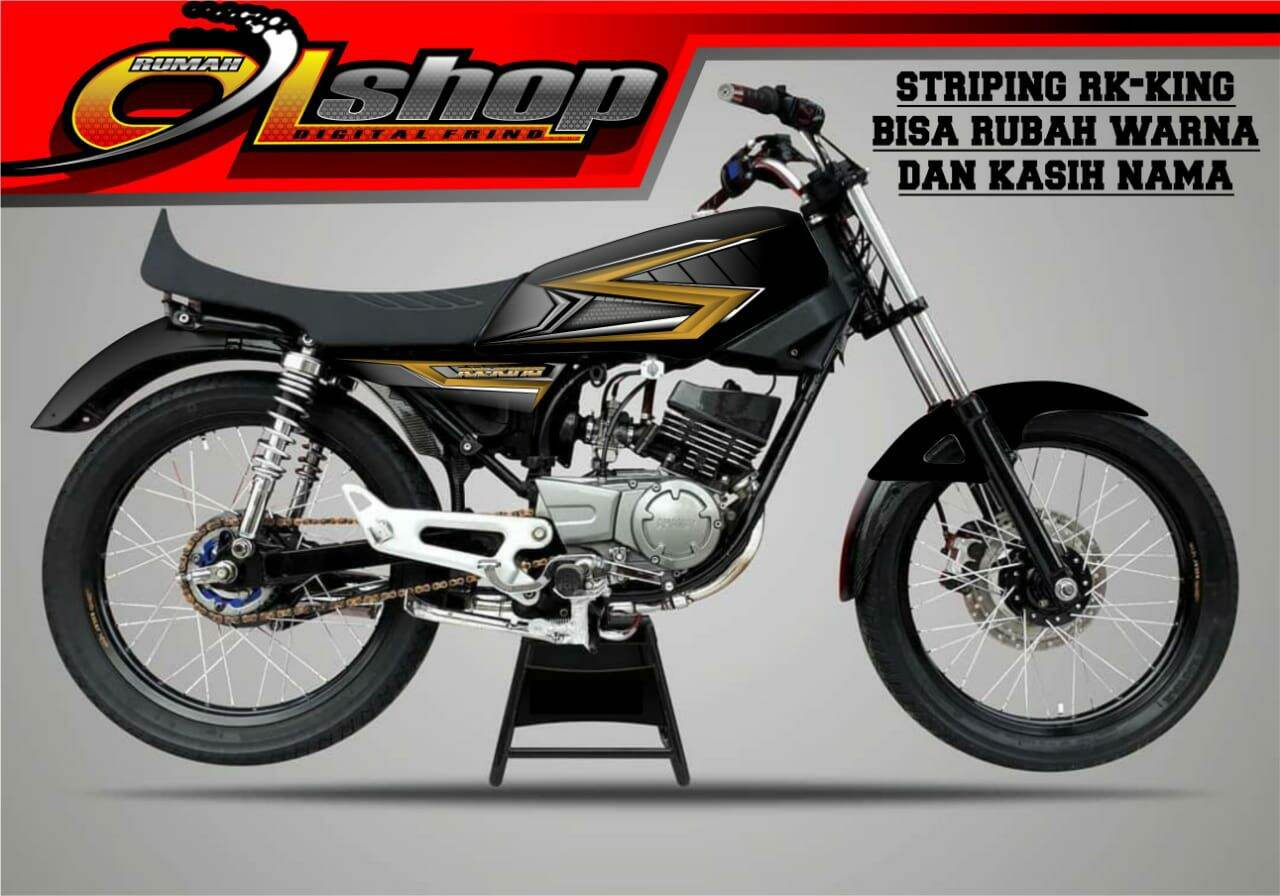 Sticker Striping Rx King Lis Black And Gold Variasi Lazada Indonesia