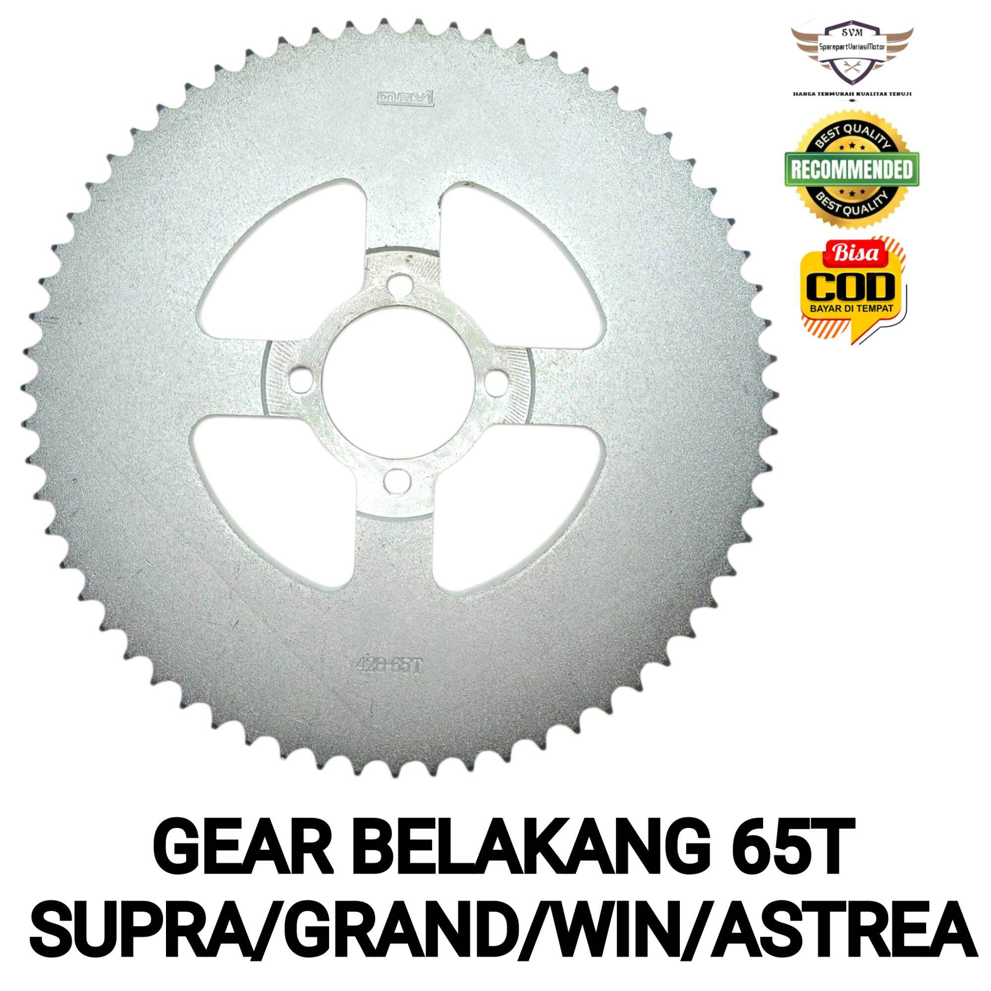 Rear Gear 65t Old Supra Grand Prima Win Astrea 65t Harga 125,000 rupiah*Gratis Ongkir