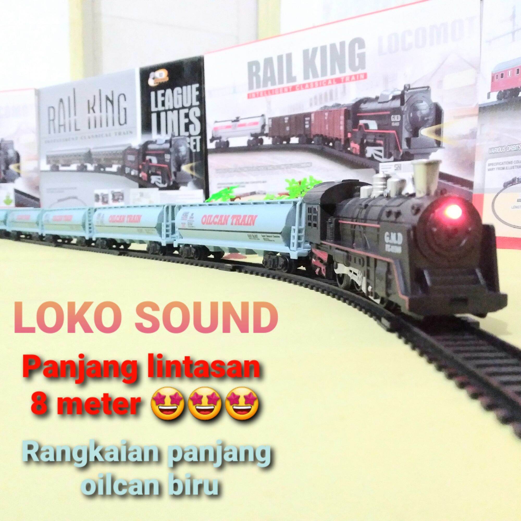 Kereta Api Rail King Special Gerbong oilcan biru rangkaian panjang ...