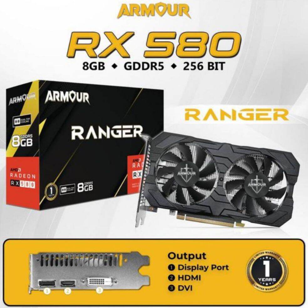 VGA RADEON RX 580 8GB DDR5 256BIT ARMOUR Lazada Indonesia
