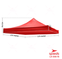 Atap Tenda Lipat 2.5x2.5m