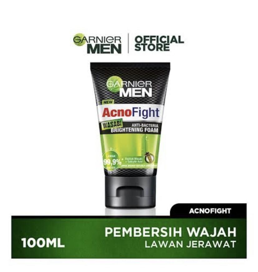 Garnier Men Acne Fight Wasabi AntiBacterial Brightening Foam 100mL