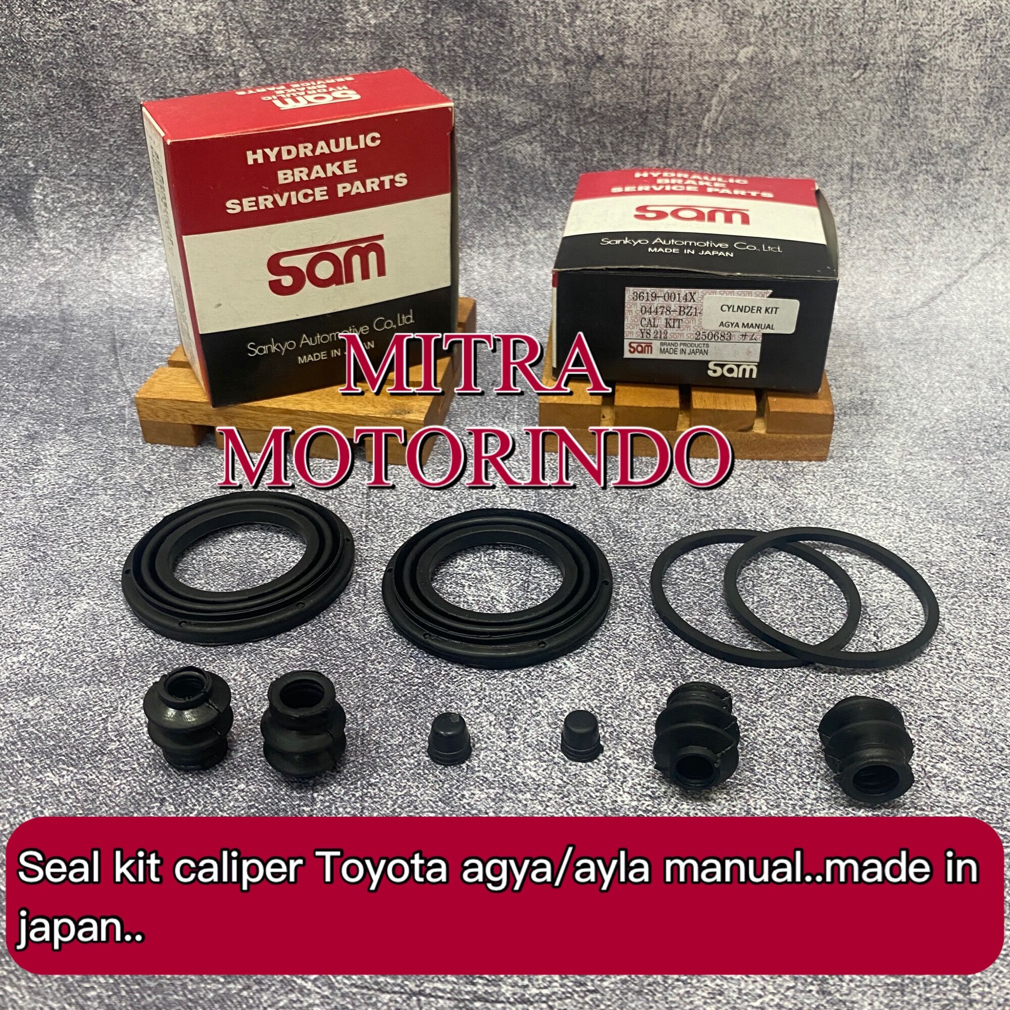 Caliper kit depan toyota agya-ayla manual 04479-BZ140 Harga 65,000 rupiah*Gratis Ongkir