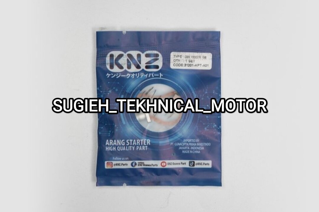 Carbon brush/Arang cool Dinamo starter Honda CBR 150/supra G7 150/megapro New/Sonic 150/CS1/Verza/CRF (KPT) brand KNZ original Harga 8,000 rupiah*Gratis Ongkir