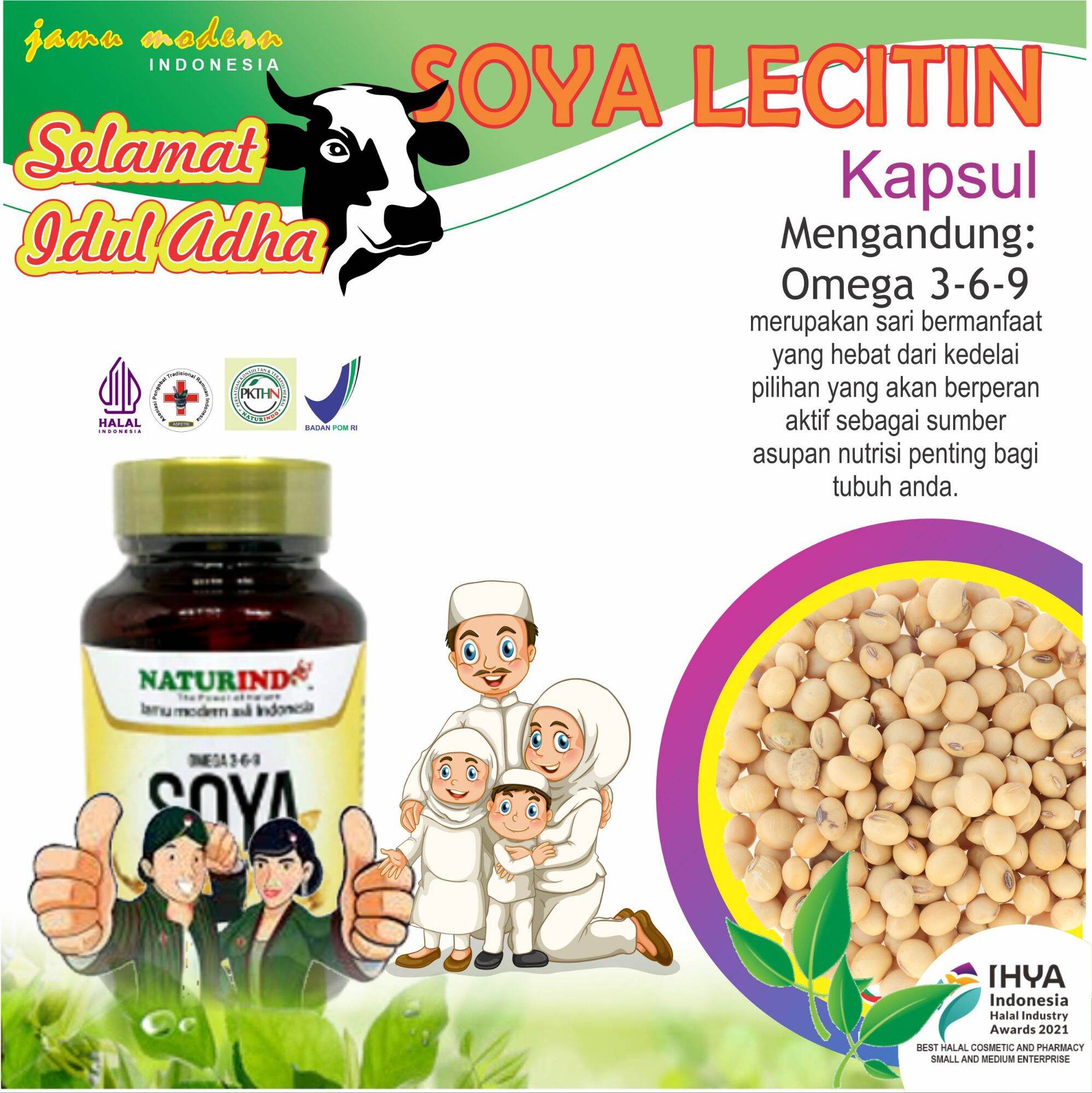 SOYA LECITHINE OMEGA 369 (Kapsul) Herbal Sari Kedelai Pilihan Sebagai
