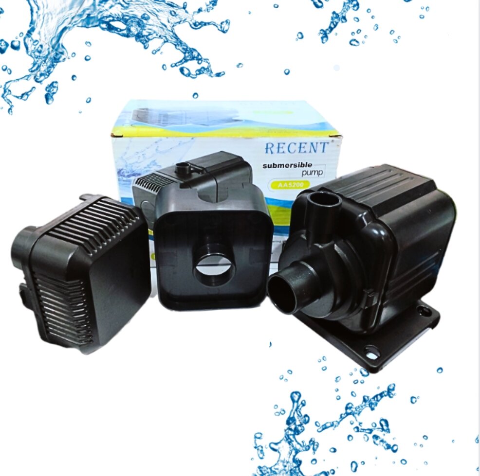 RECENT AA 5200 Pompa kolam Aquarium Hidroponik