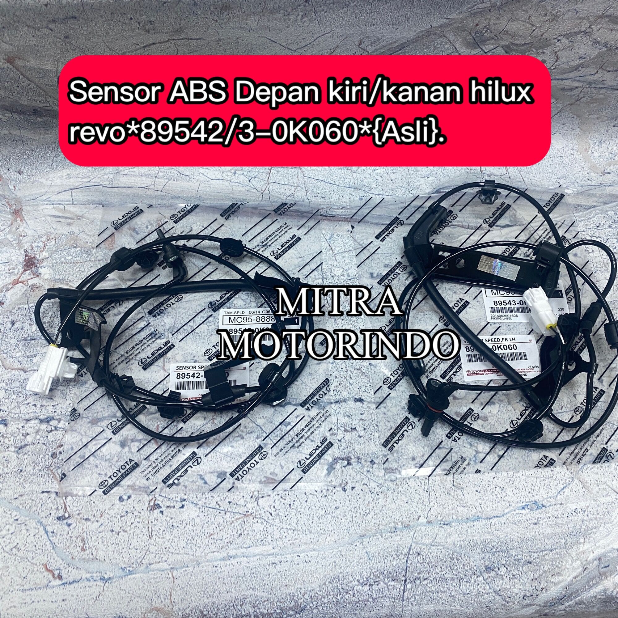Sensor abs 1set depan kiri/kanan toyota hilux revo 2015 up 89542/3-0K060 Harga 585,000 rupiah*Gratis Ongkir