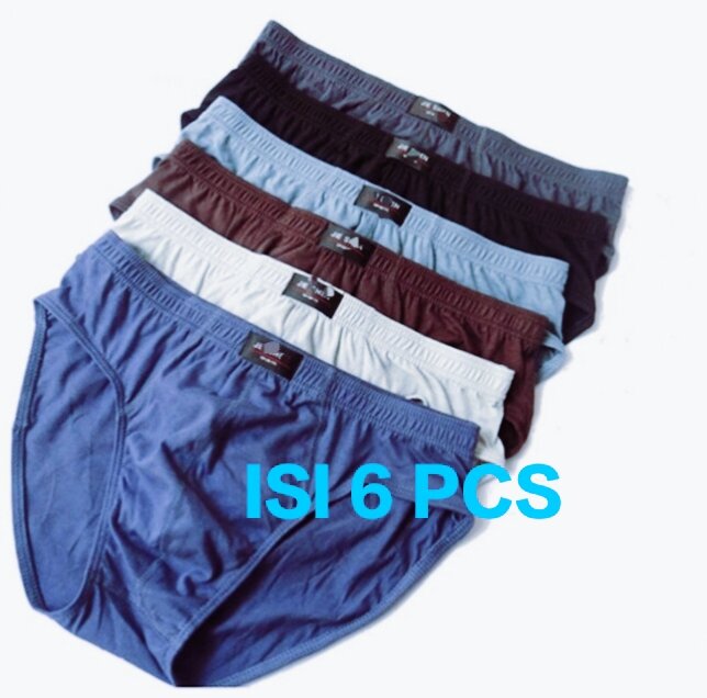 Celana Dalam Pria Dewasa Sempak Berkualitas Isi 6 pcs Harga 12,385 rupiah*Gratis Ongkir