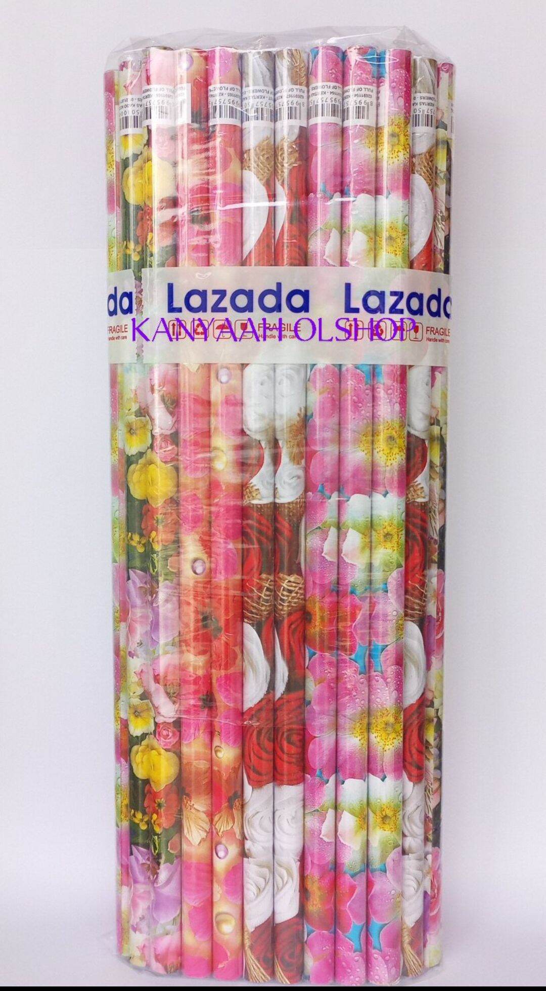 KERTAS KADO SUDAH DIGULUNG 25Pcs & 50pcs 10.Macam karakter motif / Kertas Kado SIDU