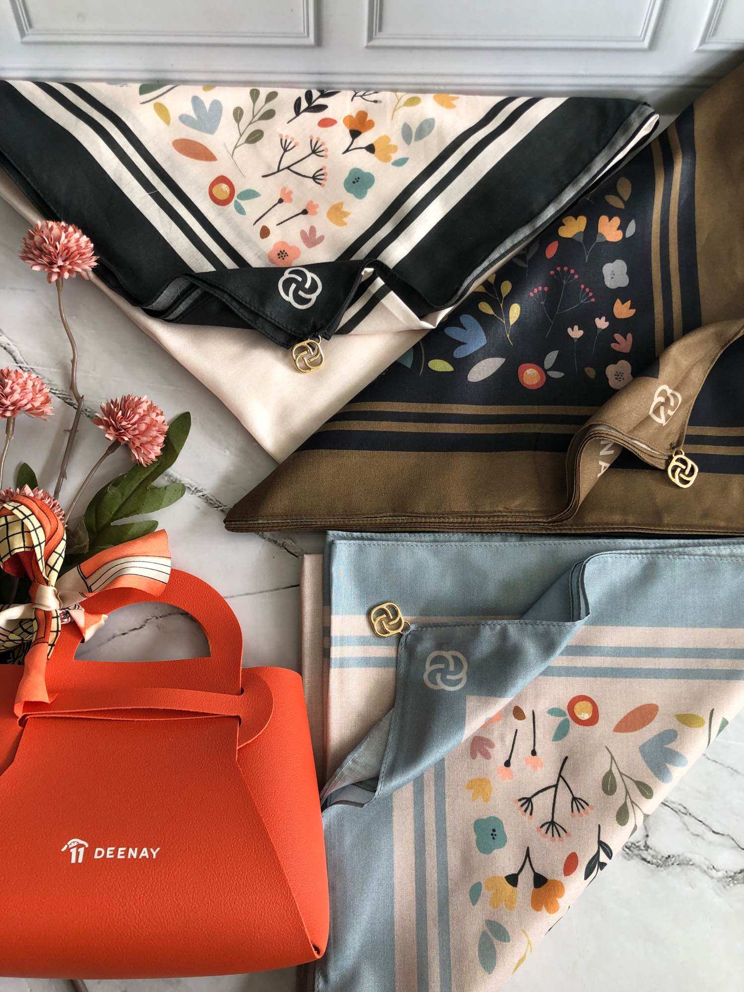 Skyshop hijab Ena series by deay size 115 x115cm Voal finishing material sewing veils segiempat Murah - Merek Deenay Harga 215,000 rupiah*Gratis Ongkir