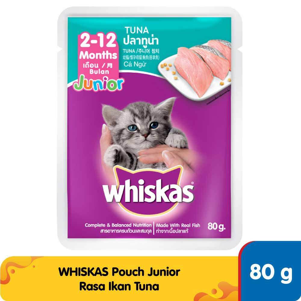 Whiskas Pouch Junior Tuna 80gr Makanan Basah Kucing Lazada Indonesia