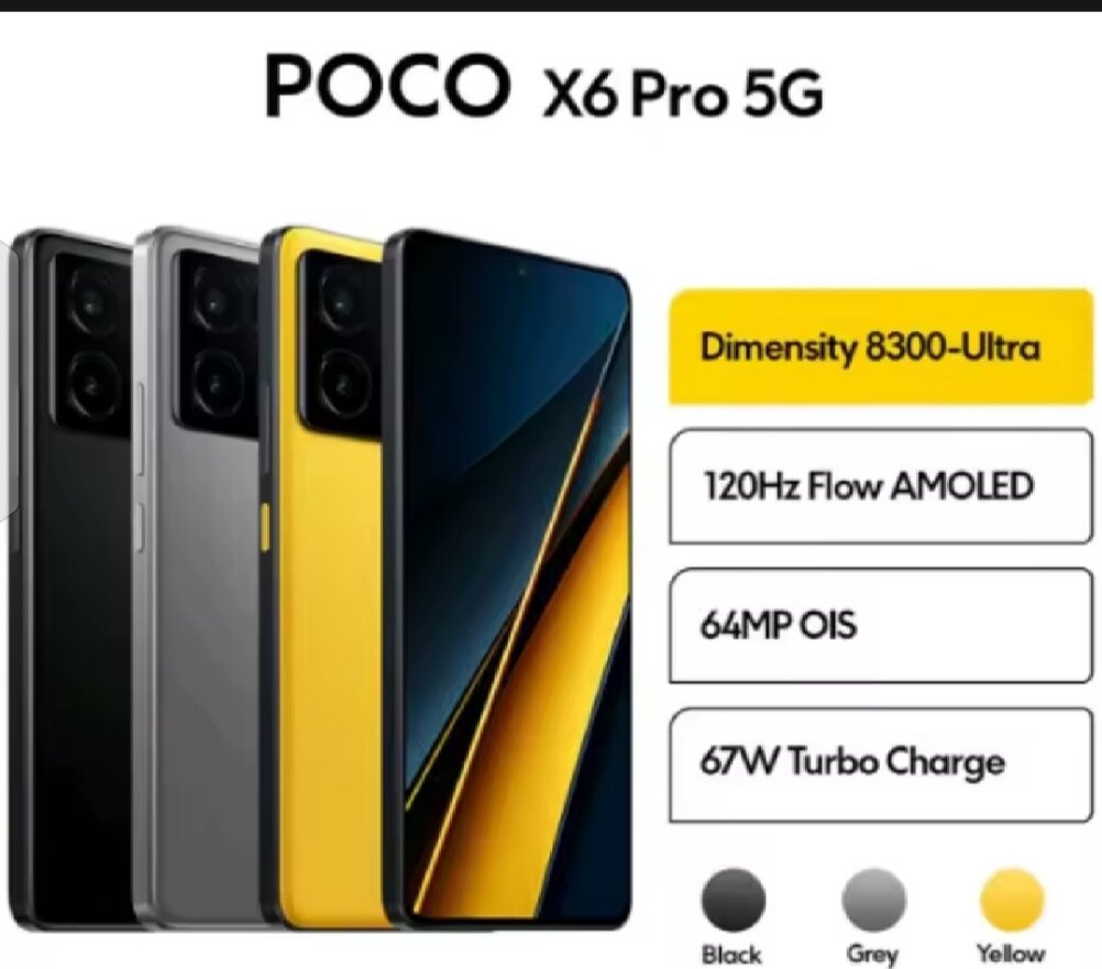 Cheap used HP Poco X6 Pro Harga  4,000,000 Ringgit*Penghantaran Percuma