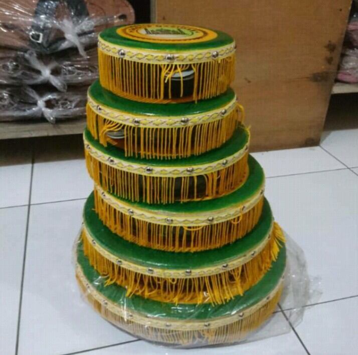 Rabana Hadrok qosidah 1 sett isi 7 PCS+ kecrek. kulit kambing