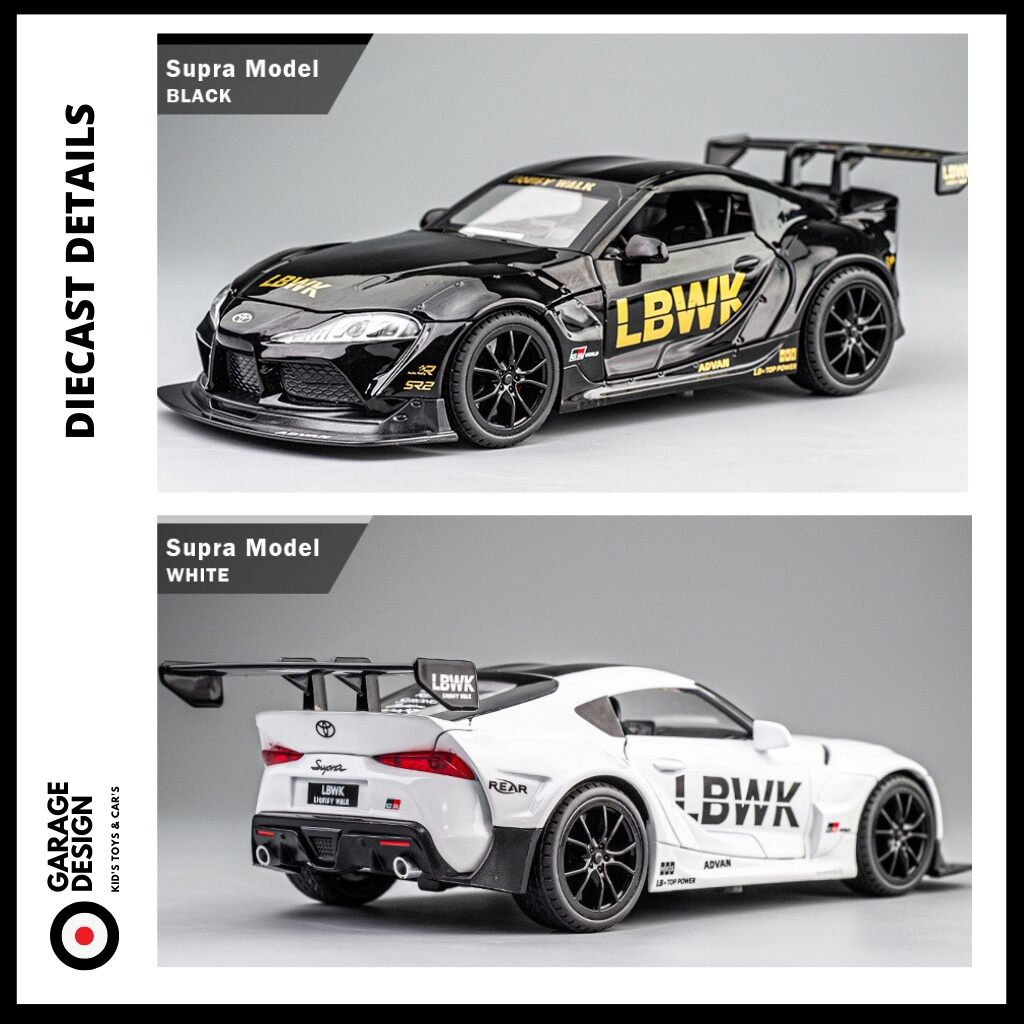 Diecast Skala 1:22 Toyota Supra LBWK Super High Detail miniatur mobil ...