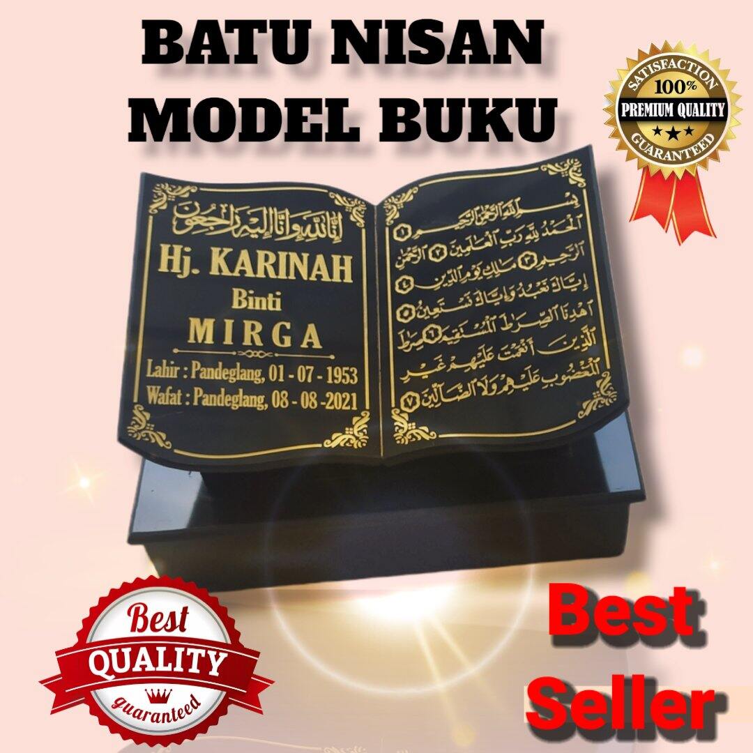 BATU NISAN MAKAM GRANIT MODEL BUKU 20 CM X 30 CM Harga 210,000 rupiah*Gratis Ongkir