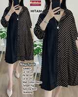 SIMON #2/BLOUSE LONG TUNIK WANITA JUMBO/KATUN RAYON LD 140 CM FIT XXXXL
