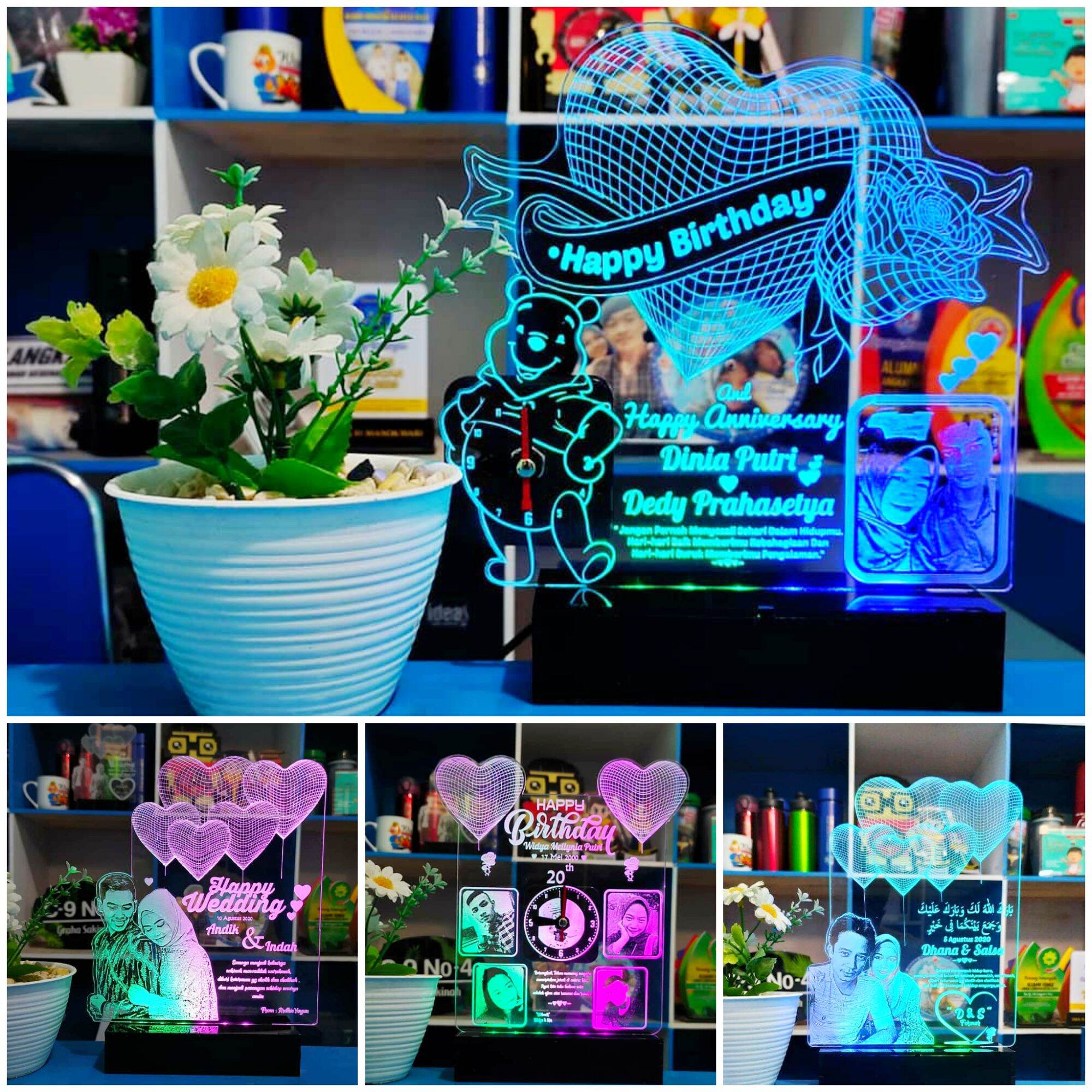 Kado Lampu Akrilik KADO ULANG TAHUN CEWEK HADIAH PACAR KADO ANNIVERSARY Kado Wisuda Kado Pernikahan Ka…