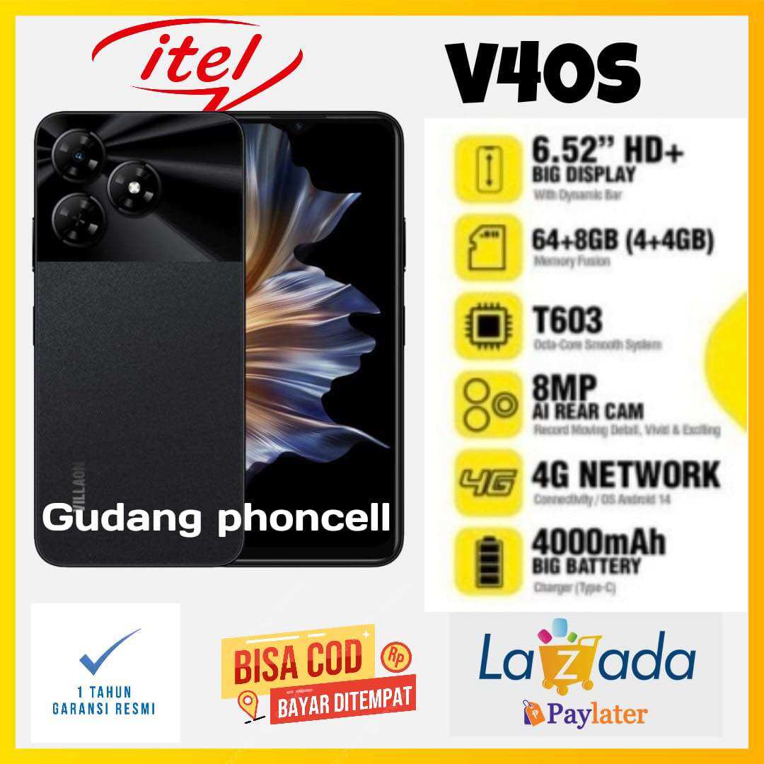 Villaon V40s Ram 8+64 GB unisog T603 (grup infinix) garansi resmi 1 tahun Harga 955,000 rupiah*Gratis Ongkir