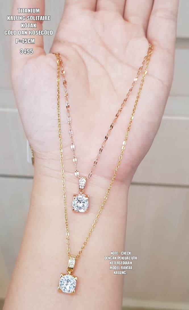 Kalung Titanium Pecah Kopi Liontin Mata Lazada Indonesia