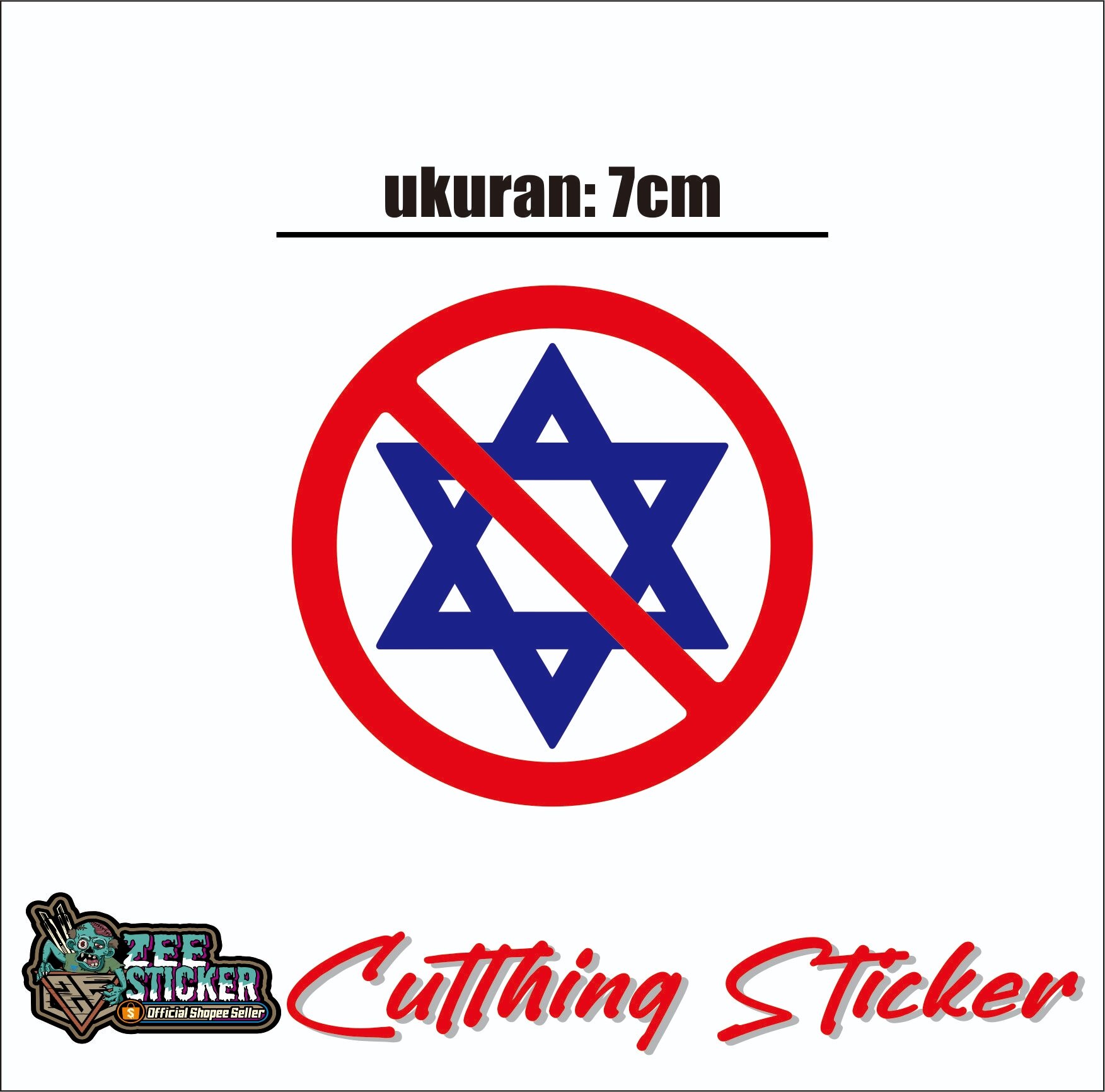 stiker cutthing NOT ISRAEL! stiker viral | Lazada Indonesia