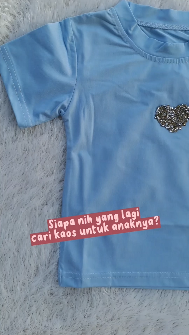 YESSBABY SIZE(90-140)Dress LOVE STRUCK Anak Perempuan Lengan Pendek T-Shirt /1-9 Tahun Baju