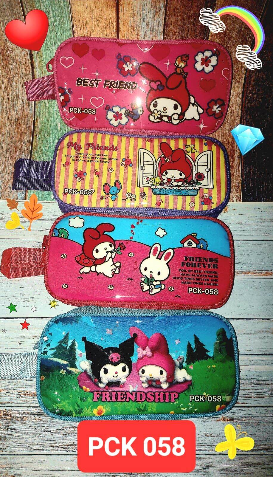 OBRAL PCK 075 Kotak pensil Kain resleting Besar Sanrio Kuromi My melody cinnamorol Pck 078 058