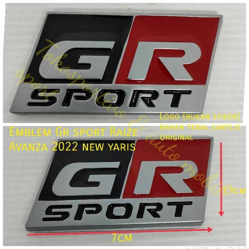 EMBLEM LAMBANG TULISAN TOYOTA GR SPORT ORIGINAL GR SPORT RAIZE YARIS Giá 32,999 Đồng*Miễn phí vận chuyển