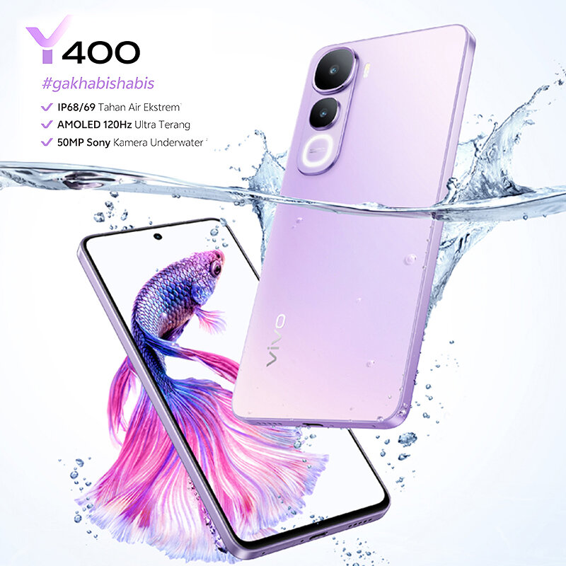 Vivo Y400 Snapdragon 685 8/128GB 8/256GB — Garansi Resmi Vivo
