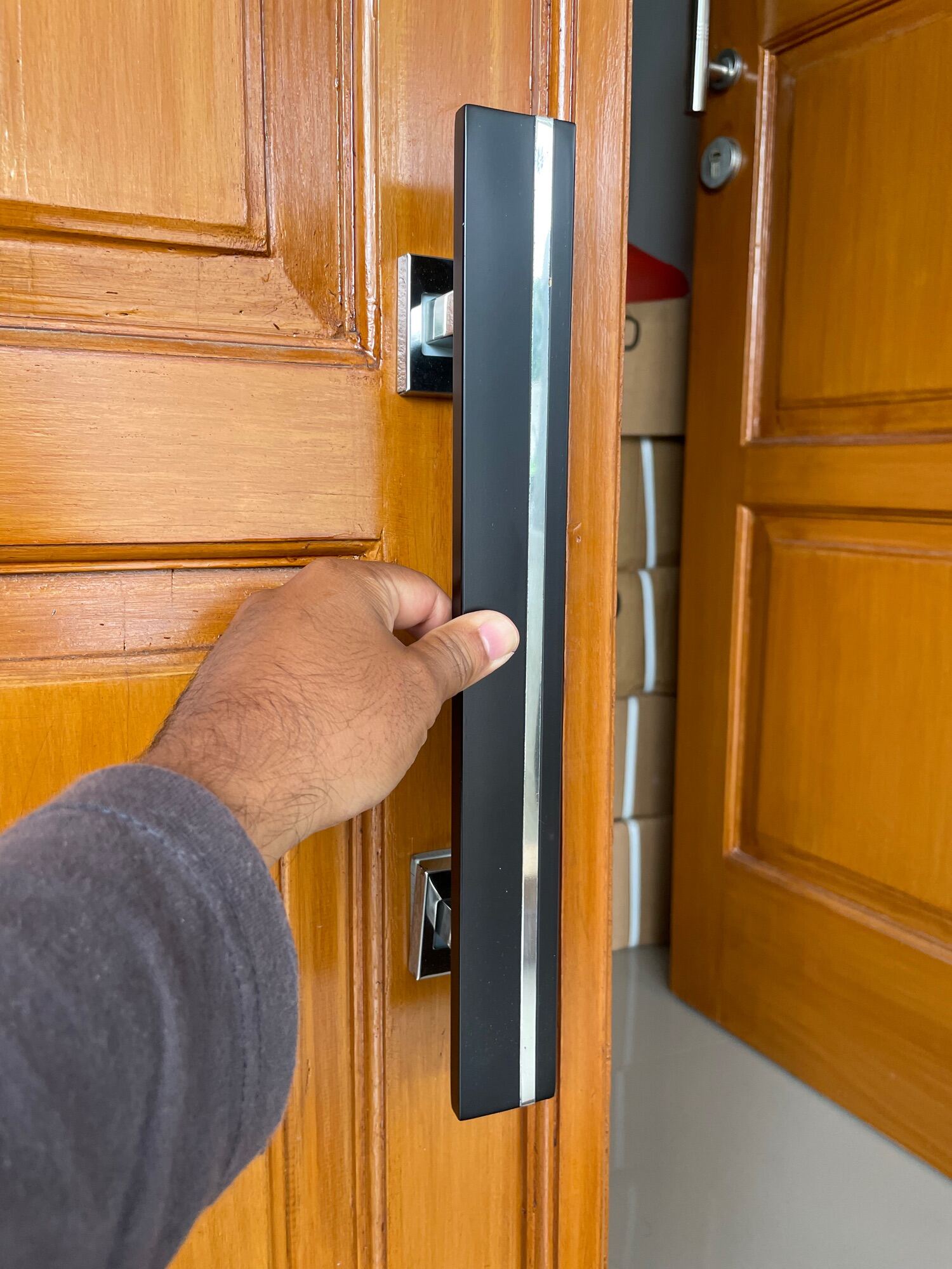 Gagang pintu dobel 35 cm/ Pull handle pintu ukuran 35 cm kotak murah