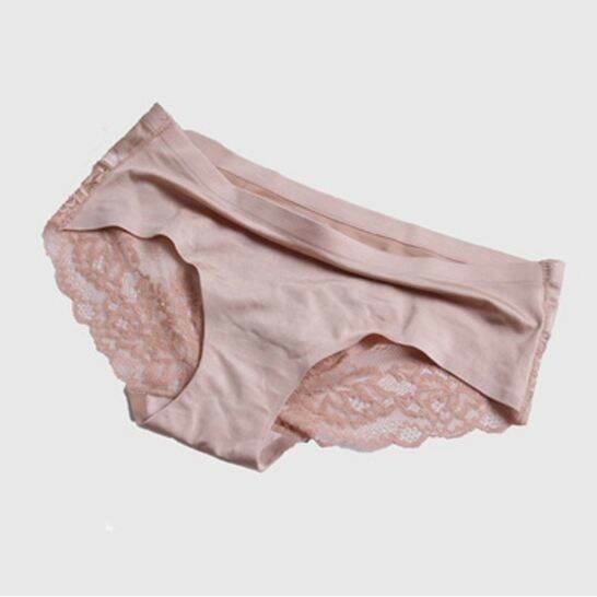 Qg Celana Dalam Renda Brief Seamless Ice Silk Lace Underwear Sexy 
