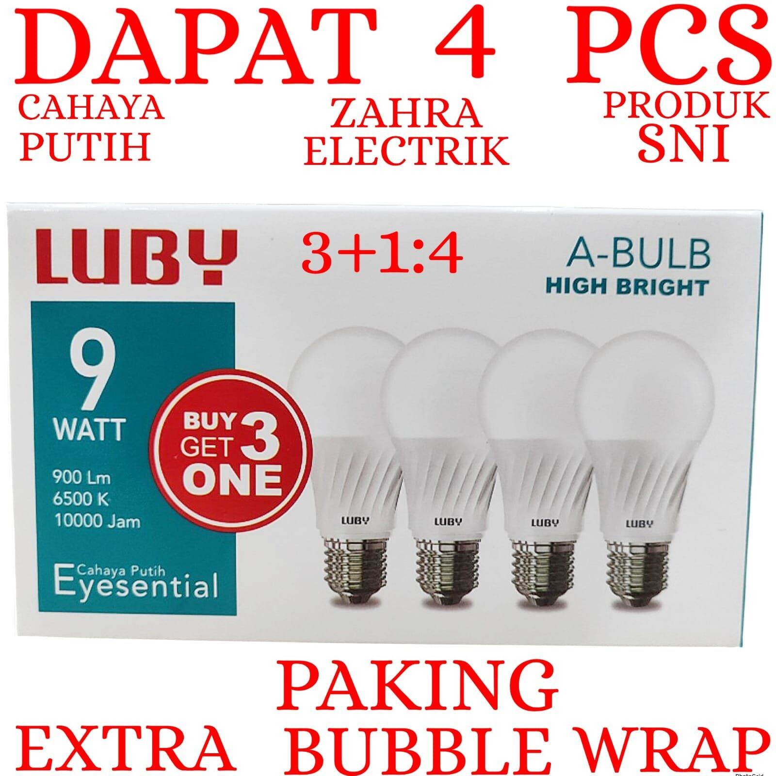 BOHLAM LED / LAMPU LED LUBY 5W/9W/12W/15W EYESENTIAL 3+1 ( DAPAT 4 ) PCS