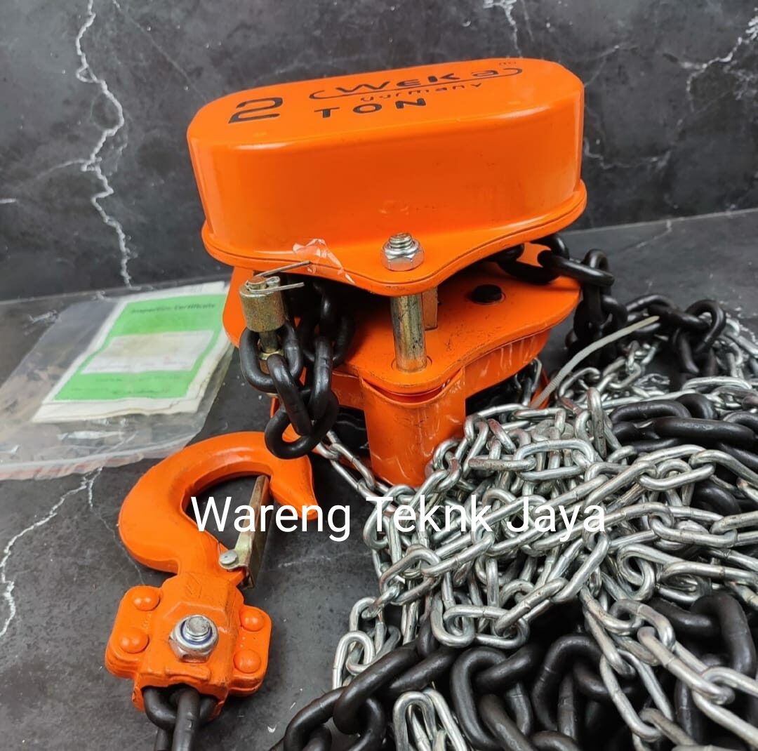 TAKEL / CHAIN BLOCK WEKA MANUAL HEAVY DUTY 2 TON × 5 METER ORI GERMANY