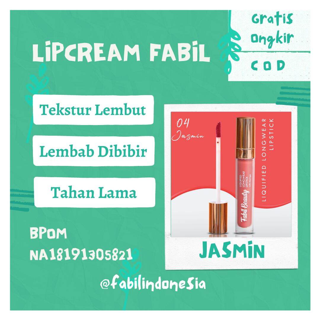 FABIL INDONESIA 4DRS4 LIPCREAM FABIL JASMIN MATTE FABIL SKIN FABIL ...