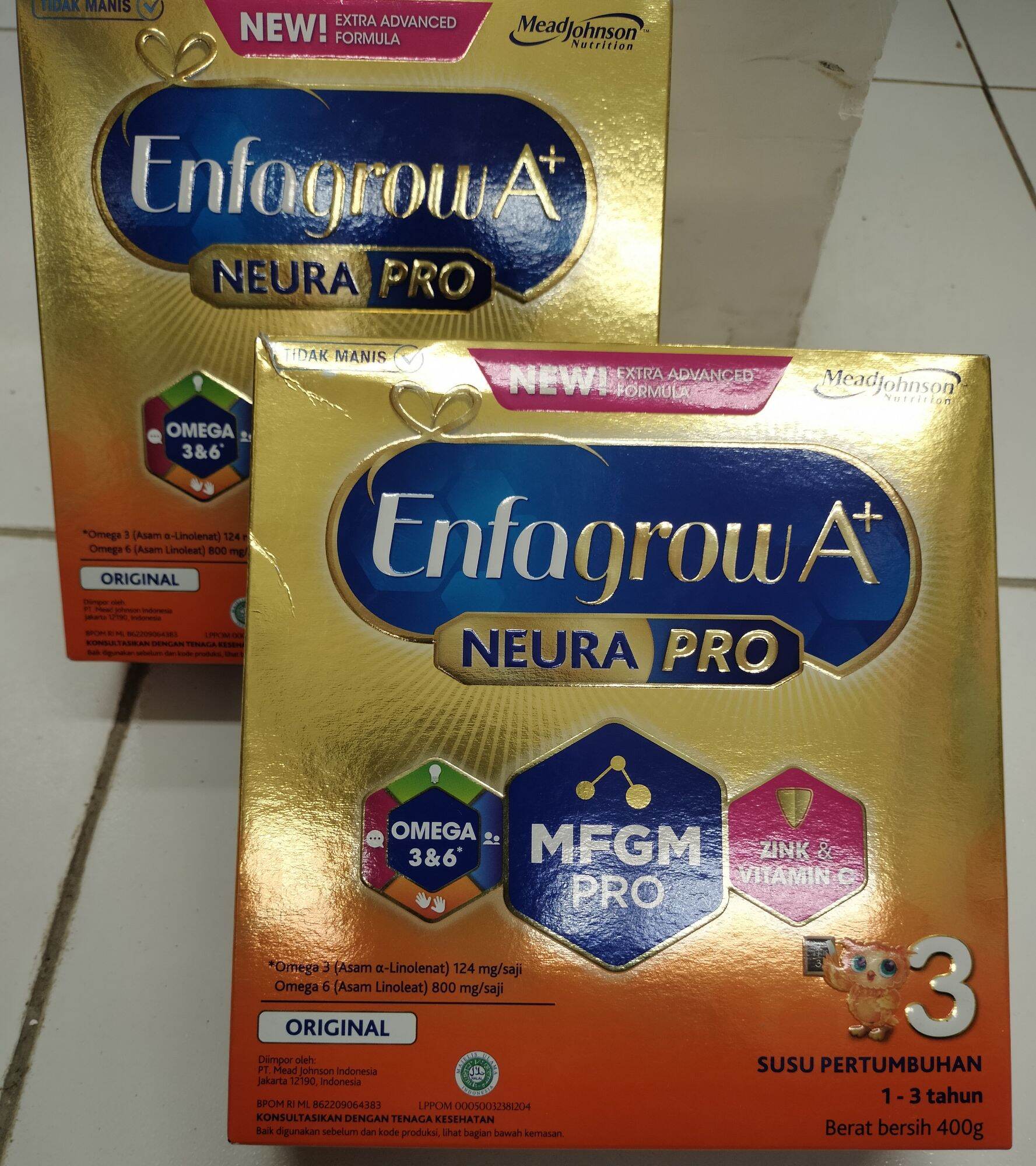 Enfagrow A+ Neura Pro untuk usia 1tahun 3 tahun ukuran 400gr rasa