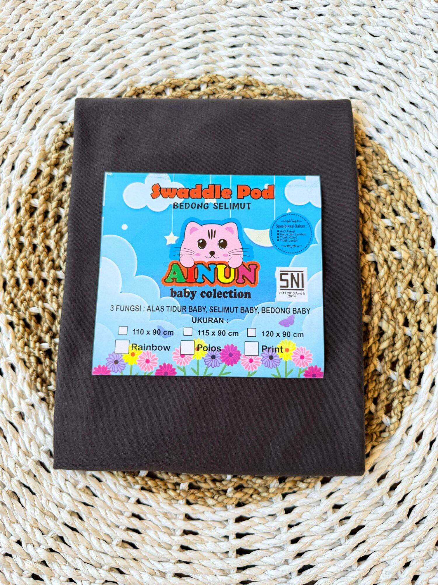 ECER Bedong Bayi AINUN SNI Pernel Bayi Jumbo Bahan Adem UK 110x90 CM
