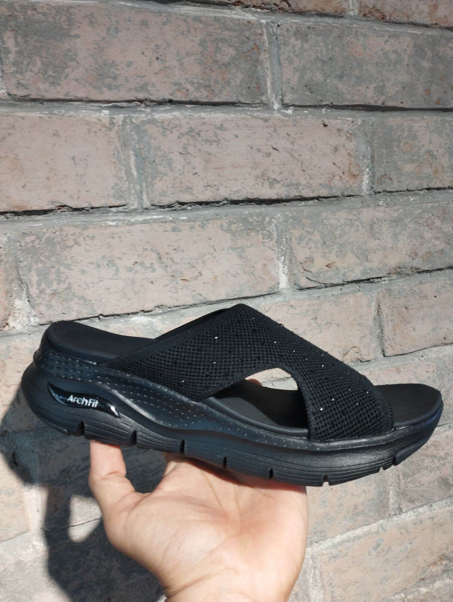 NEW ARRIVAL SANDAL SKECHERS WOMEN ARCH FIT 119449BBK Sandal Flip - Main Image